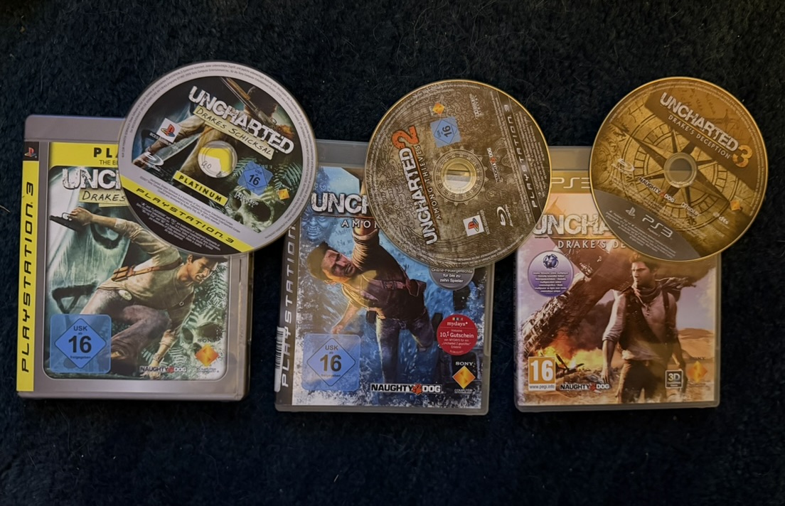 Uncharted 1–3 Trilogie PS3 | Drake’s Fortune, Among Thieves, Drake’s Deception | PAL