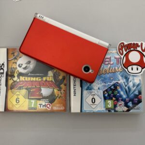 DSi Konsole Rot/Weiß + 2 Spiele & Ladekabel – Nintendo DSi
