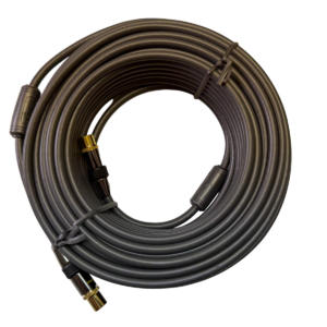 High End Antennenkabel 20 m – IEC Koax Kabel mit Filter, vergoldet, ProfiTec