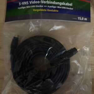 S-VHS Video-Verbindungskabel 15m Profitec 4-pol Mini-DIN vergoldete Kontakte NEU