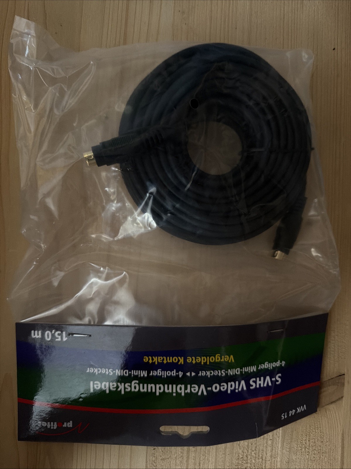 S-VHS Video-Verbindungskabel 15m Profitec 4-pol Mini-DIN vergoldete Kontakte NEU – Bild 4